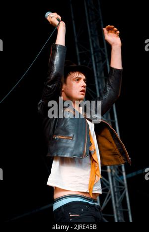 Pete Doherty - Babyshambles, V2007, Hylands Park, Chelmsford, Essex, Großbritannien - 18. August 2007 Stockfoto