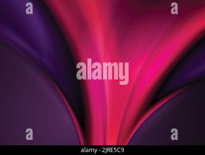 Dunkelviolett violett abstrakt glänzende Wellen Hintergrund. Vektordesign Stock Vektor