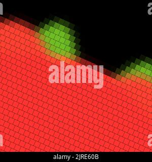 Abstrakt quadratisch bunte Palette Backstein Wand Textur Hintergrund mit geometrischen dekorative Illustration von Offset Quads Raster Muster Hintergrund Design Stockfoto