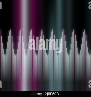 Abstrakt Bunte Illustration des stilisierten Klangfrequenzequalizers Element Regenbogenlinien und Welle auf einem einfachen Hintergrund und Tapete Stockfoto