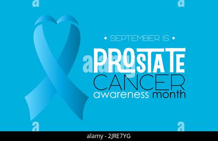 Vektorgrafik Design Konzept der Prostatakrebs Bewusstsein Monat beobachtet jeden september. Stock Vektor