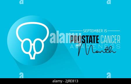 Vektorgrafik Design Konzept der Prostatakrebs Bewusstsein Monat beobachtet jeden september. Stock Vektor