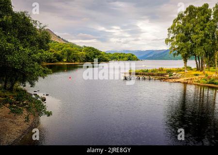 Blick auf Loch Earn von St. Fillans, Schottland, Großbritannien Stockfoto