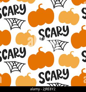 Halloween Hübsch Vektor Nahtlose Muster Textur Stock Vektor