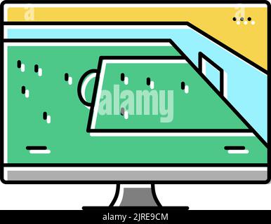 Sport Video Spiel Farbe Symbol Vektor Illustration Stock Vektor