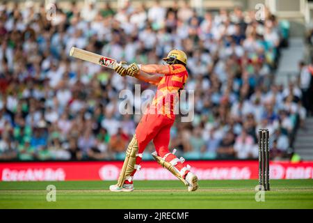 LONDON, GROSSBRITANNIEN. 23. Aug, 2022. Während der Hundert - Oval Invincibles vs Birmingham Phoenix auf dem Kia Oval Cricket Ground am Dienstag, 23. August 2022 in LONDON ENGLAND. Kredit: Taka G Wu/Alamy Live Nachrichten Stockfoto