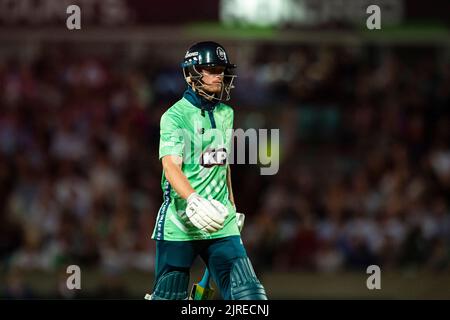 LONDON, GROSSBRITANNIEN. 23. Aug, 2022. Während der Hundert - Oval Invincibles vs Birmingham Phoenix auf dem Kia Oval Cricket Ground am Dienstag, 23. August 2022 in LONDON ENGLAND. Kredit: Taka G Wu/Alamy Live Nachrichten Stockfoto