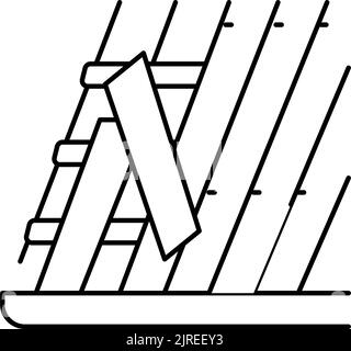 Abbildung des Symbols für die Metalldachmontage Stock Vektor