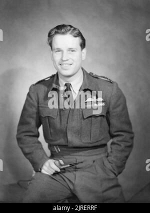 Portrait von Wing Commander Guy Gibson VC, 1944. Portrait von Wing Commander Guy Gibson P. Stockfoto