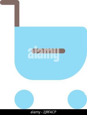 Artikel aus dem Warenkorb entfernen Flat Color ui-Symbol Stock Vektor