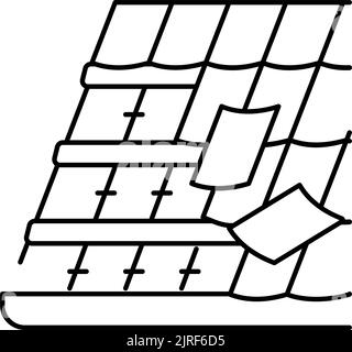 Abbildung des Symbols für die gekachelte Dachlinie Stock Vektor