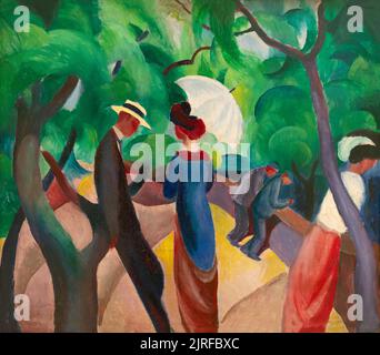 Promenade, August Macke, 1913, Lenbachhaus, München, Deutschland, Europa Stockfoto