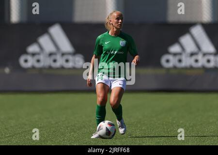 Turin, Italien, 21.. August 2022. Kethy Ounpuu vom Tallinna FC Flora während des UEFA Women's Champions League-Spiels im Juventus Training Center, Turin. Bildnachweis sollte lauten: Jonathan Moscrop / Sportimage Stockfoto