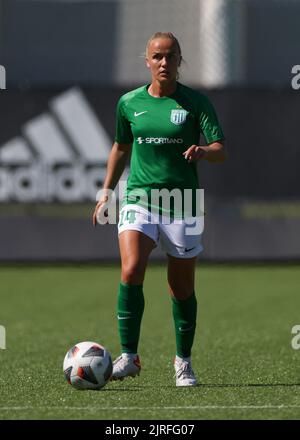 Turin, Italien, 21.. August 2022. Kethy Ounpuu vom Tallinna FC Flora während des UEFA Women's Champions League-Spiels im Juventus Training Center, Turin. Bildnachweis sollte lauten: Jonathan Moscrop / Sportimage Stockfoto