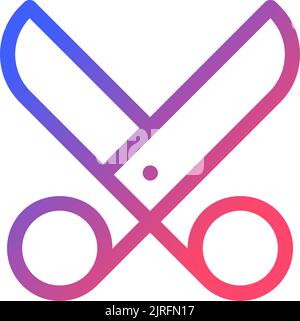 Scisser Pixel Perfect Gradient Linear ui-Symbol Stock Vektor