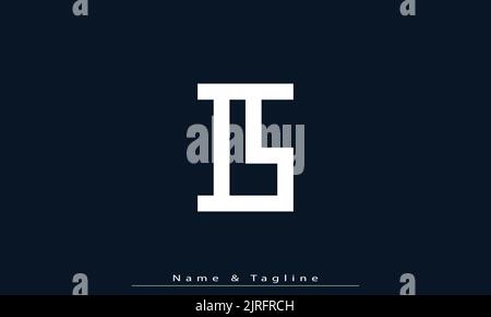 Alphabet Buchstaben Initialen Monogramm Logo IST , SI Stock Vektor