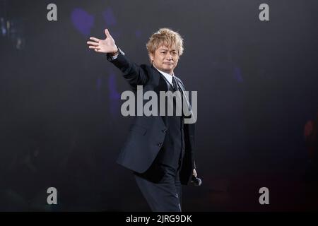 Tokio, Japan. 24. August 2022. Der japanische Schauspieler Shingo Katori nimmt an der Veranstaltung zum einjährigen Jubiläum der Paralympischen Spiele 2020 in Tokio in der Ariake Arena Teil. (Bild: © Rodrigo Reyes Marin/ZUMA Press Wire) Stockfoto