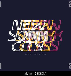 New York. Vector stylisches Grafik-T-Shirt-Design, Druck, Illustration Stock Vektor