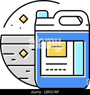 Vektorgrafik für Farbsymbole für Bodenreiniger-Reinigungsmittel Stock Vektor