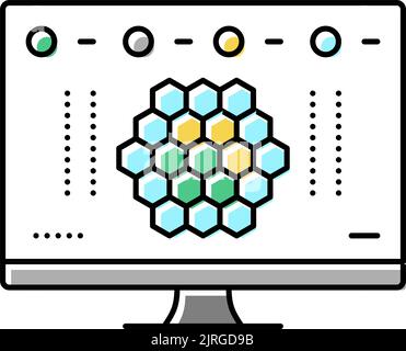 Online-Brettspiele Videospiel Farbe Symbol Vektor Illustration Stock Vektor