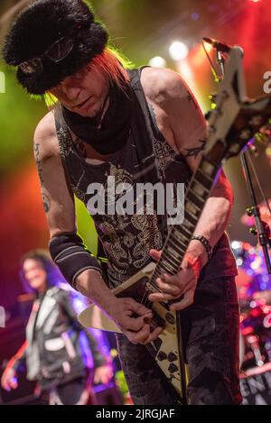 14. Mai 2022: Michael Schenker tritt mit der Michael Schenker Group bei Phenomenon in Fontaneto D'Agogna, Italien, auf Stockfoto