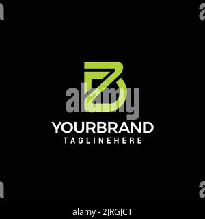 Alphabet Buchstaben Initialen Monogramm Logo ZD DZ Linie Design Vorlage Vektor Stock Vektor