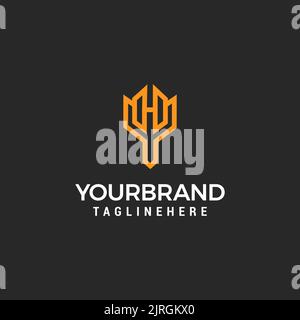 YH HY Abstract Initial Monogram Letter Alphabet Logo Design Stock Vektor