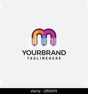 M Farbe voll Logo Design moderne Vorlage Vektor Stock Vektor