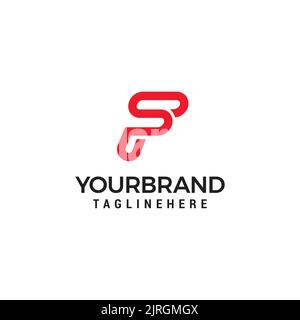 Kreatives Monogramm-Logo mit dem Buchstaben F Stock Vektor