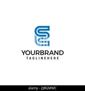 Alphabet Buchstaben Initialen Monogramm E Logo Linie Design Vorlage Vektor Stock Vektor