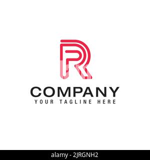 Alphabet Buchstaben Initialen Monogramm Logo PR RP P und R Design-Vorlage Stock Vektor