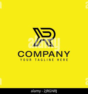 XR-Monogramm-Logo mit abstrakter Liniendesign-Vorlage Stock Vektor