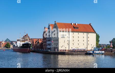 Ein Bild des Nationalen Schifffahrtsmuseums in Danzig. Stockfoto