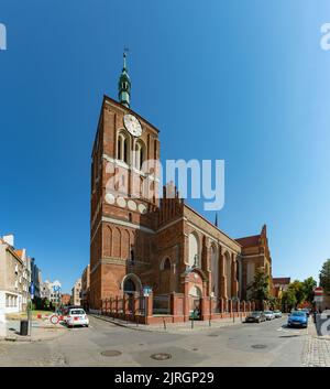 Ein Bild der St. John's Church in Danzig. Stockfoto