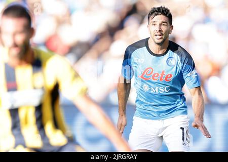 Napoli, Italien. 24. August 2022. Giovanni Simeone von SSC Napoli beim Fußballfreundschaftsspiel zwischen SSC Napoli und SS Juve Stabia im Diego Armando Maradona Stadion in Napoli (Italien), 24.. August 2022. Foto Cesare Purini/Insidefoto Kredit: Insidefoto di andrea staccioli/Alamy Live News Stockfoto