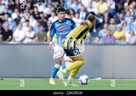 Napoli, Italien. 24. August 2022. Mathias Olivera von SSC Napoli beim Fußballfreundschaftsspiel zwischen SSC Napoli und SS Juve Stabia im Stadion Diego Armando Maradona in Napoli (Italien), 24.. August 2022. Foto Cesare Purini/Insidefoto Kredit: Insidefoto di andrea staccioli/Alamy Live News Stockfoto