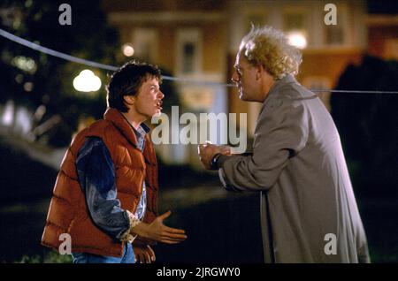 MICHAEL J.FOX, Christopher Lloyd, ZURÜCK IN DIE ZUKUNFT, 1985 Stockfoto