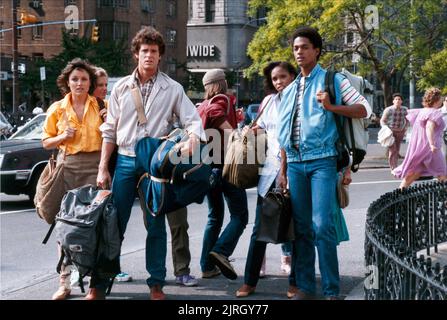 JOHN SCOTT CLOUGH, CINDY MCGEE, DON FRANKLIN, schnell vorwärts, 1985 Stockfoto