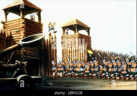 SOLDATEN MARSCHIEREN AUS FORT, ASTÉRIX UND DER GROSSE KAMPF, 1989 Stockfoto