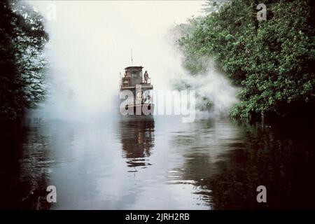 EXPEDITIONSBOOT AUF DEM FLUSS, GREYSTOKE: DIE LEGENDE VON TARZAN LORD OF THE APES, 1984 Stockfoto