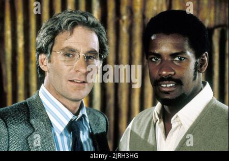 DENZEL WASHINGTON, Kevin Kline, CRY FREEDOM, 1987 Stockfoto