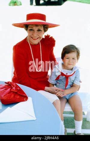 JANE WYMAN, Kind, Falcon Crest, 1981 Stockfoto