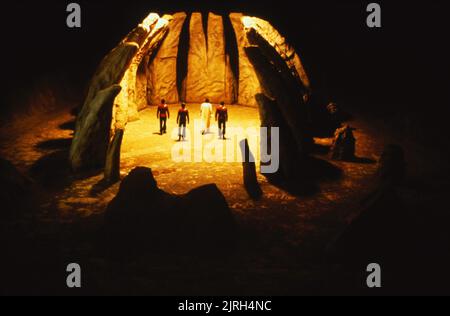 WILLIAM SHATNER, DEFOREST KELLEY, LAURENCE LUCKINBILL, Leonard Nimoy, Star Trek V: The Final Frontier, 1989 Stockfoto
