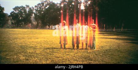 CATHERINE Hicks, William Shatner, WALTER KOENIG, DEFOREST KELLEY, Star Trek IV: The Voyage Home, 1986 Stockfoto