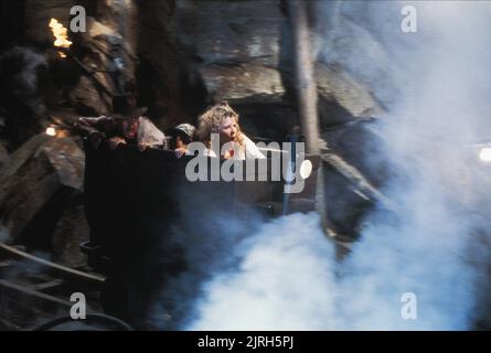 HARRISON Ford, JONATHAN KE QUAN, Kate Capshaw, INDIANA JONES UND DER TEMPEL DES TODES, 1984 Stockfoto