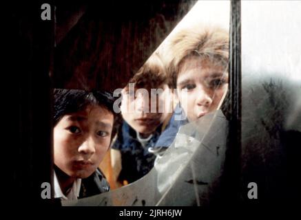 JONATHAN KE QUAN, Sean Astin, Corey Feldman, die GOONIES, 1985 Stockfoto