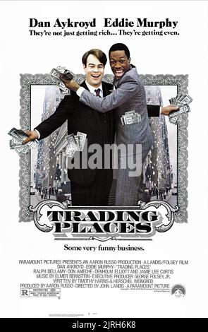 DAN AYKROYD, EDDIE MURPHY FILM POSTER, die Plätze tauschen, 1983 Stockfoto