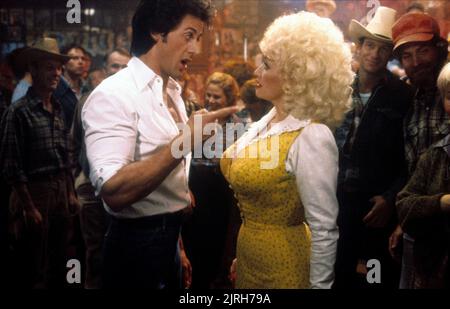 SYLVESTER STALLONE, Dolly Parton, Strass, 1984 Stockfoto