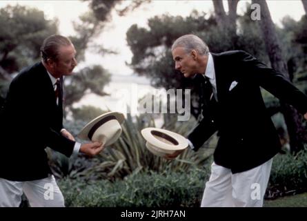 MICHAEL CAINE, Steve Martin, Schmutzige Ganoven, 1988 Stockfoto