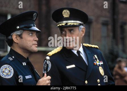G.W. BAILEY, George R. ROBERTSON, Police Academy 4: Bürger auf Patrouille, 1987 Stockfoto